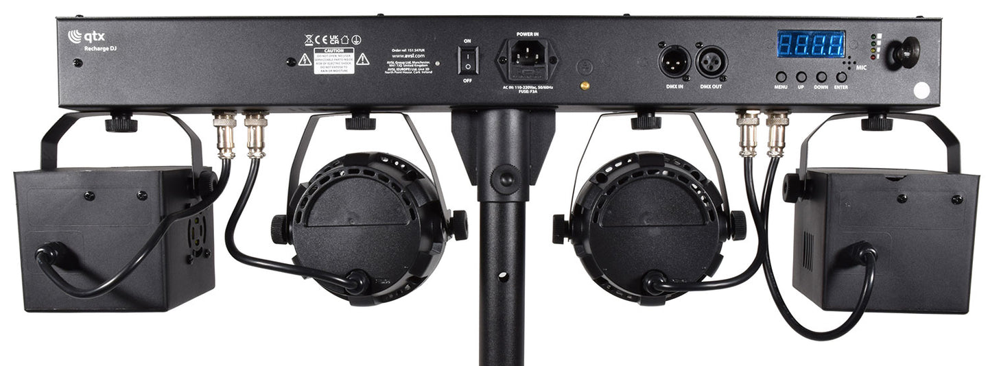 QTX Rechargeable LED Derby PAR Bar with Tripod - view 6