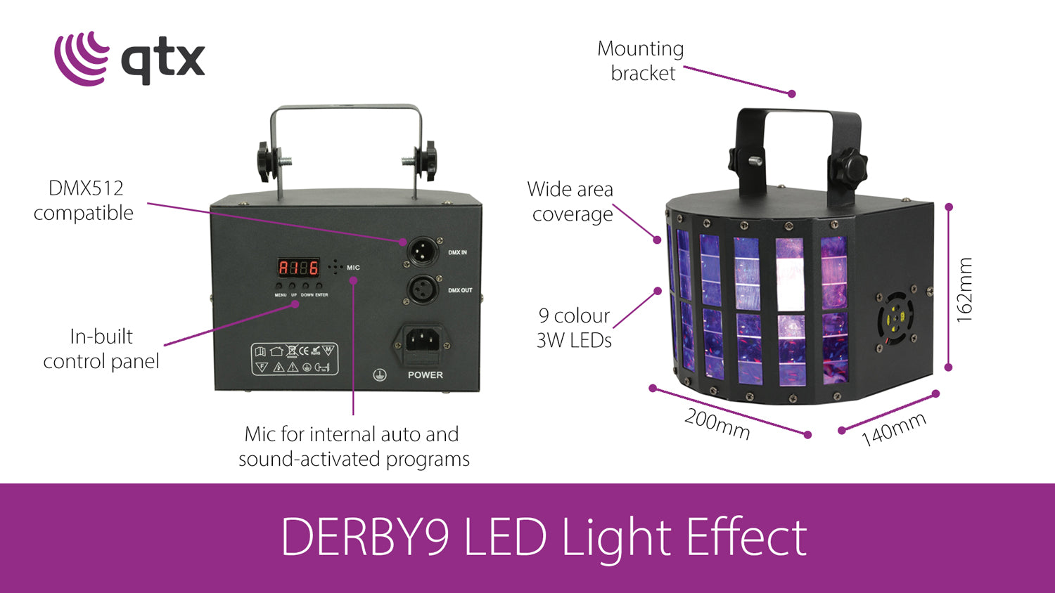 QTX LED Derby9 Light Effect - view 3
