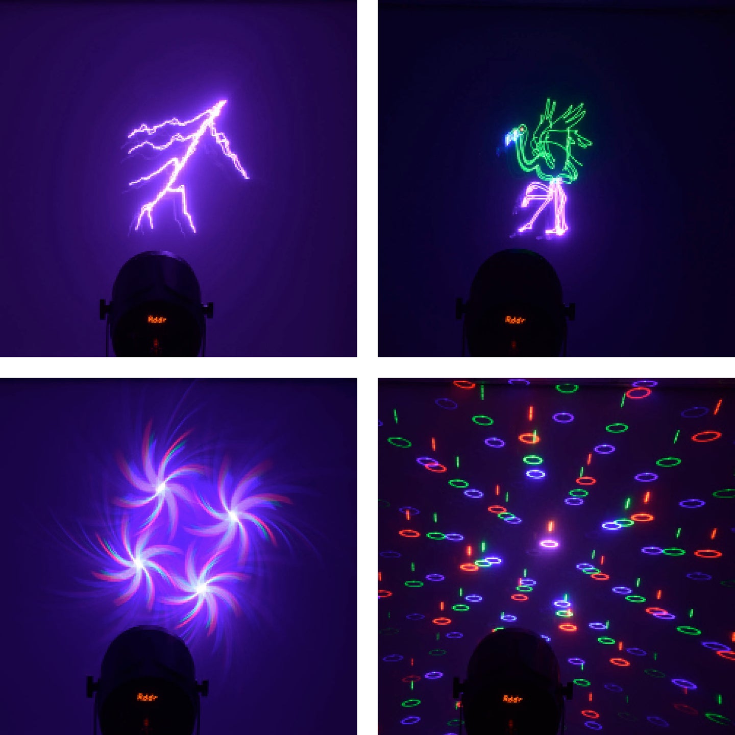 QTX 3D Animation Laser with LED Par Lights