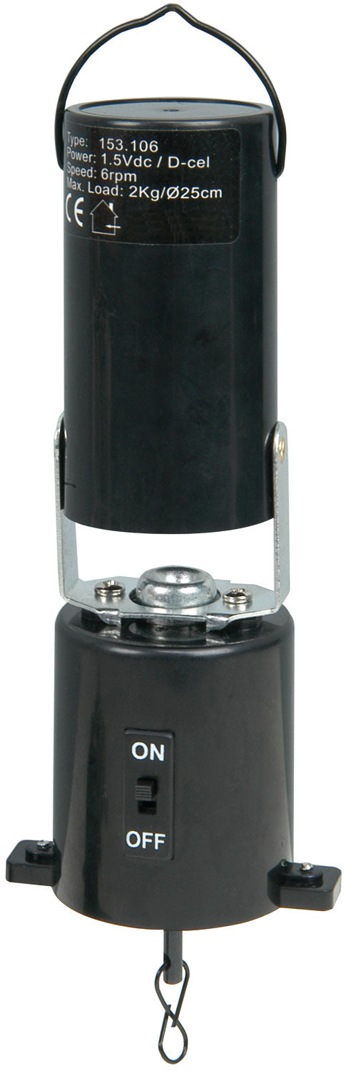 QTX Mirror ball motor, battery powered, plastic case