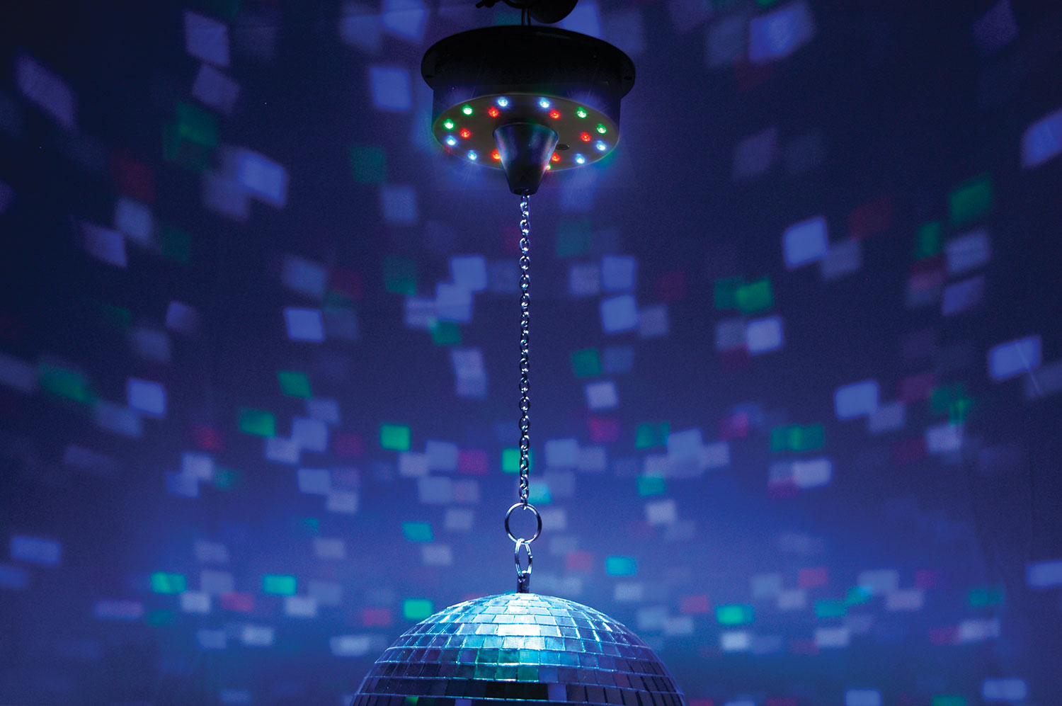 QTX Battery operated LED mirror ball motor - view 2