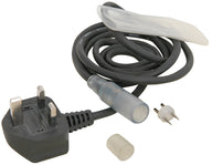 LYYT Rope light power cable with plastic sleeve and end cap (UK version)