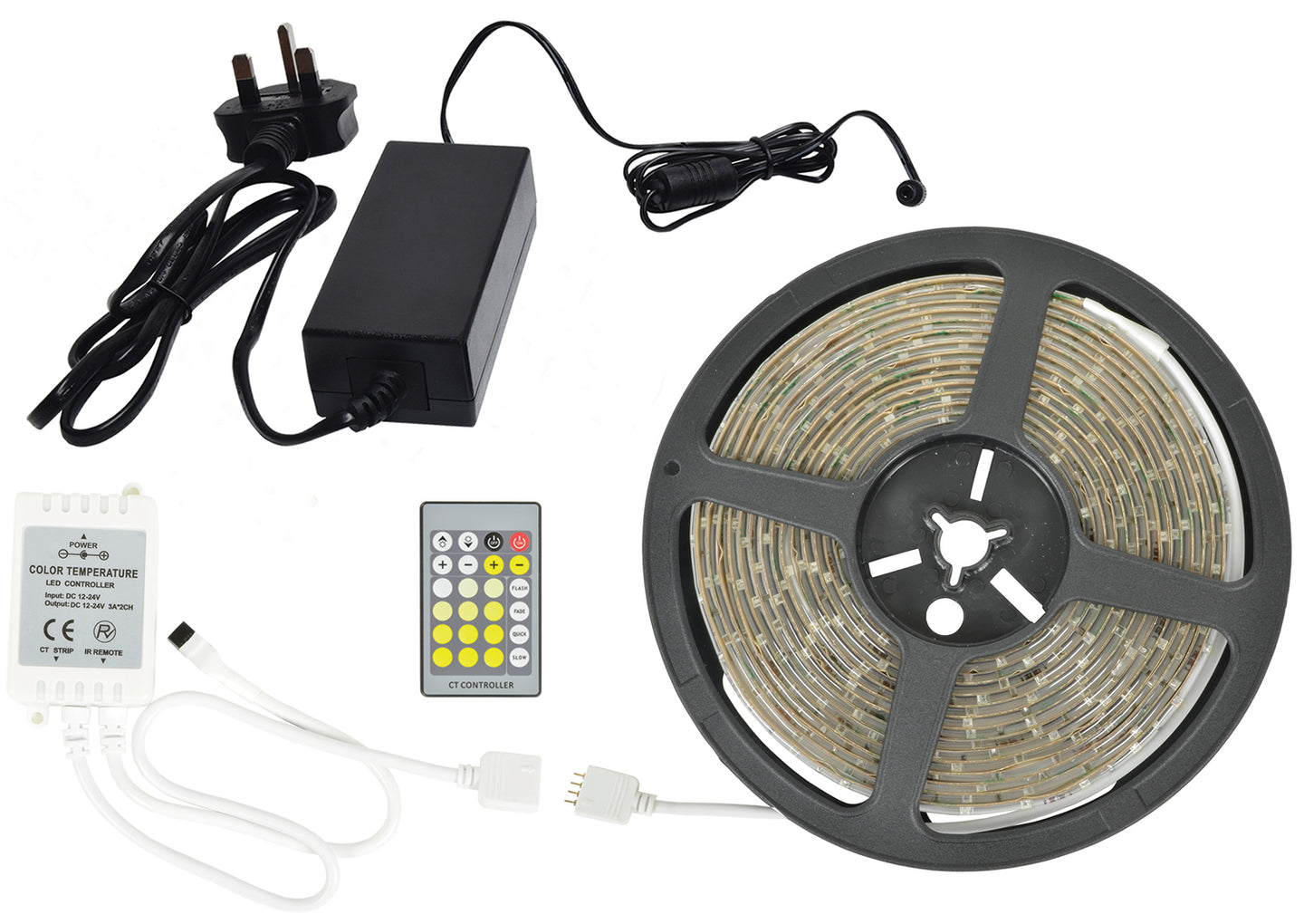 LYYT DIY IP65 LED tape kit 5m CW/WW