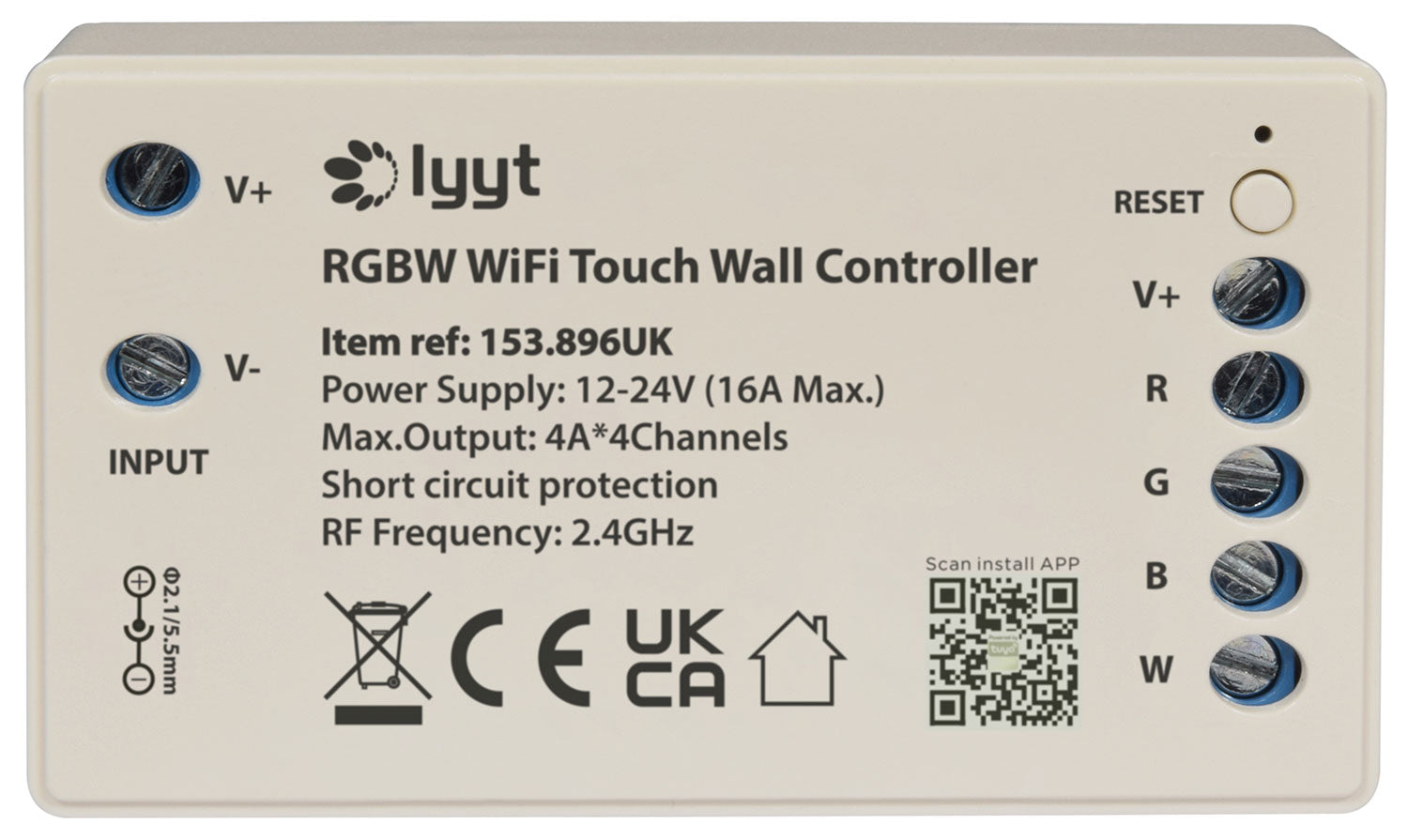 LYYT RGBW WiFi Touch Wall Controller - view 2
