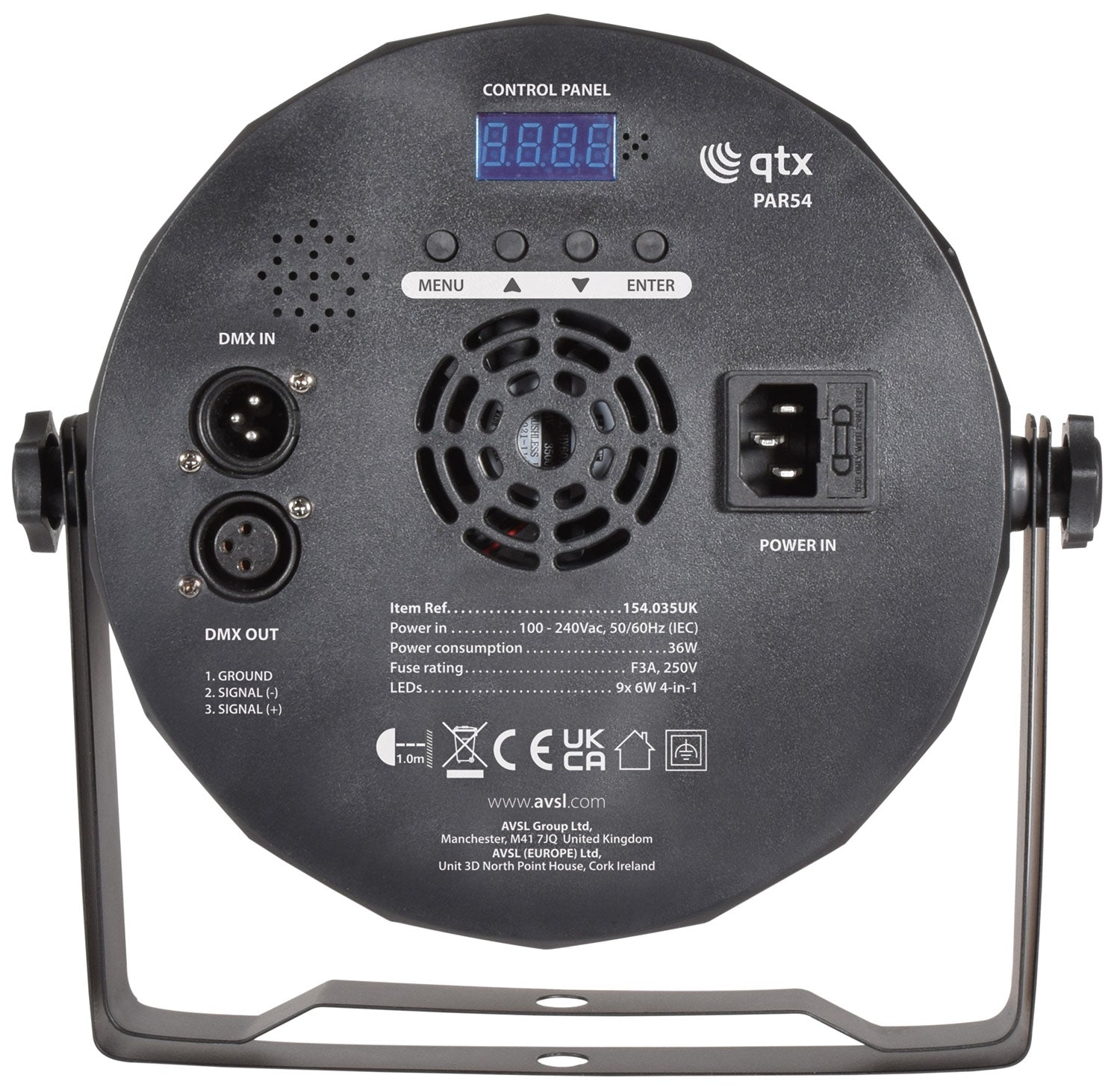 QTX PAR54 High Power Extra Flat 4-in-1 LED Plastic PAR Can - view 5