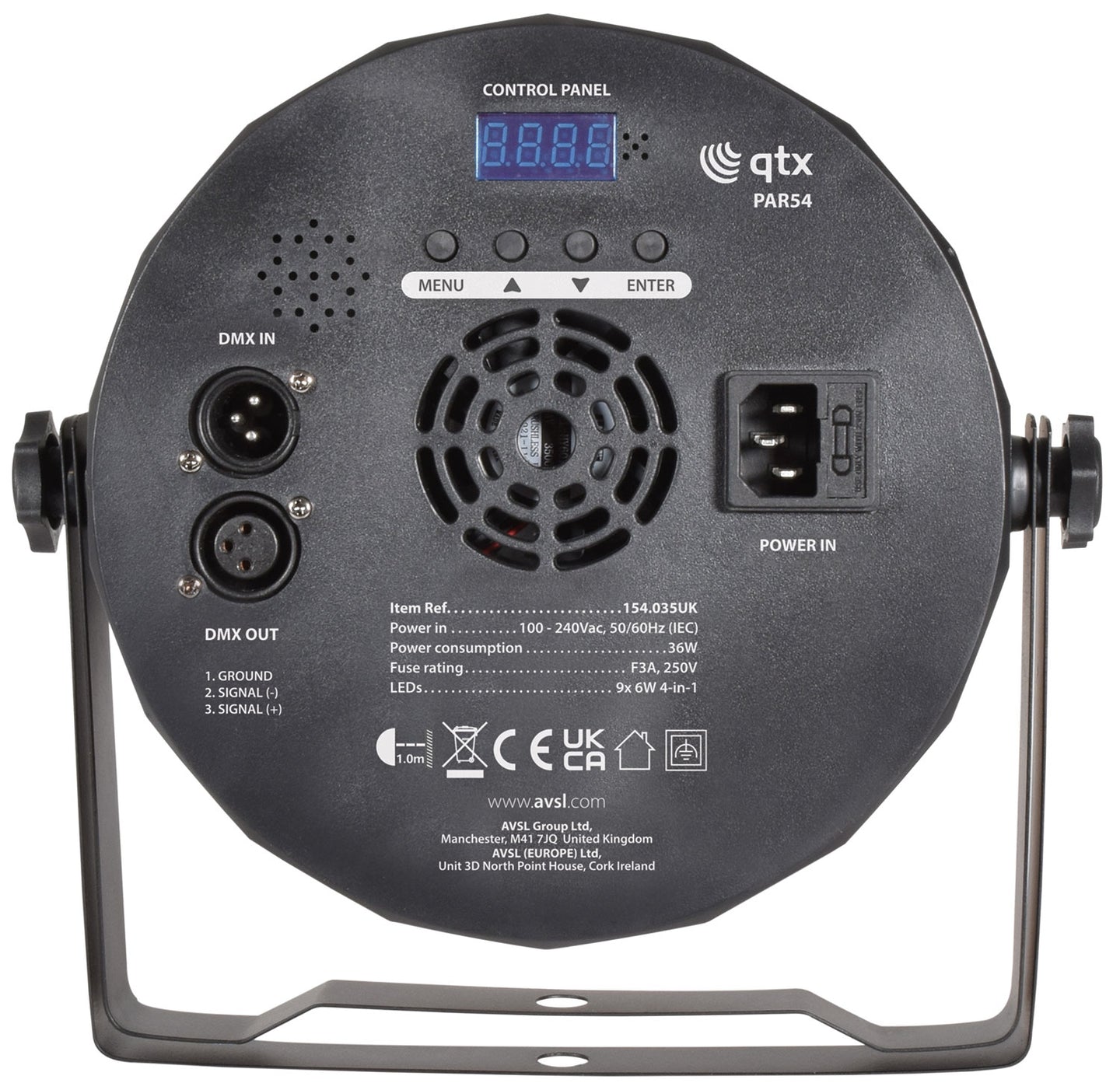 QTX PAR54 High Power Extra Flat 4-in-1 LED Plastic PAR Can - view 5