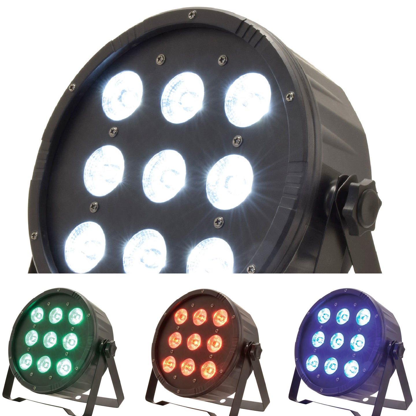 QTX PAR54 High Power Extra Flat 4-in-1 LED Plastic PAR Can - view 2