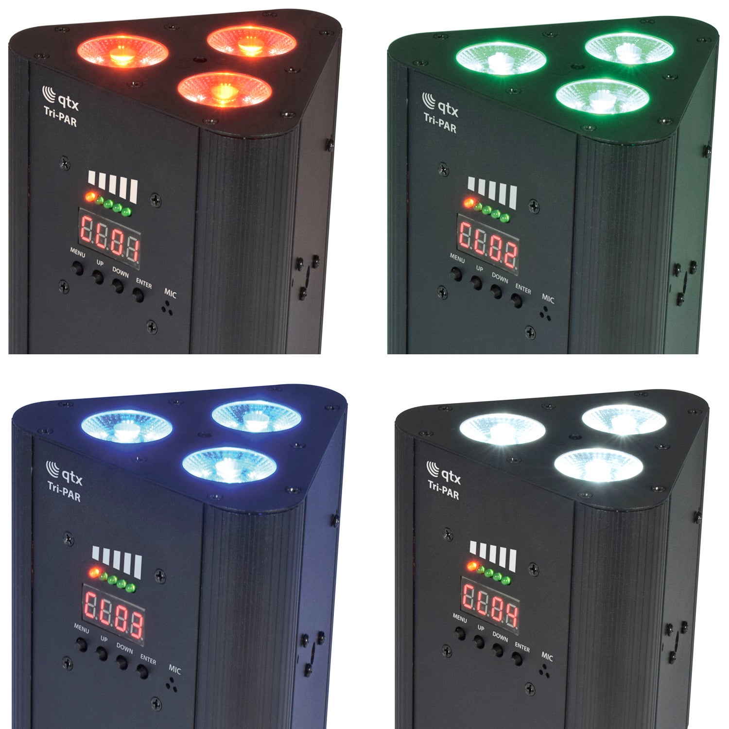 QTX Rechargeable Triple PAR Uplighter - view 3