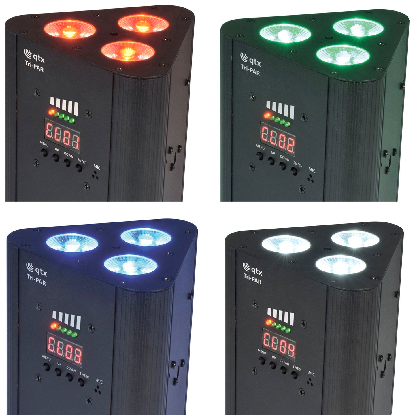 QTX Rechargeable Triple PAR Uplighter - view 3