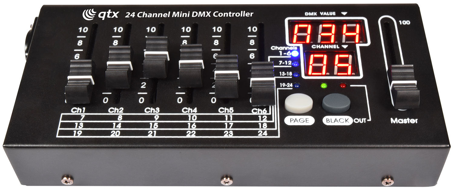 QTX 24 Channel Mini DMX Controller