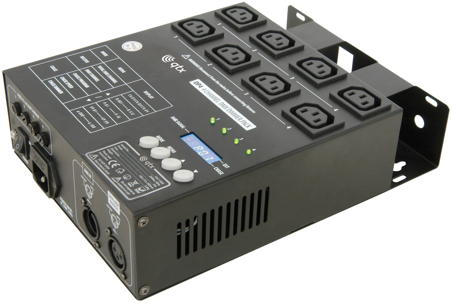 QTX DP4 4 Channel DMX dimmer pack