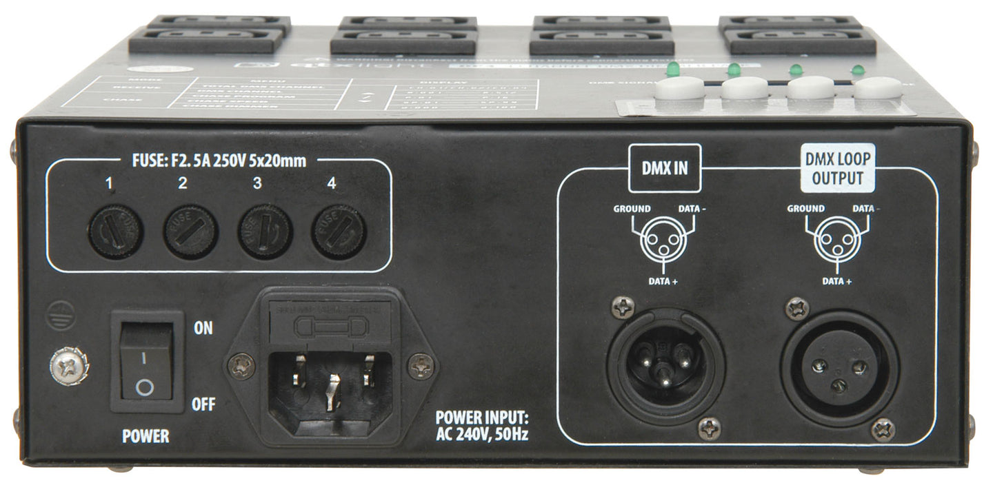QTX DP4 4 Channel DMX dimmer pack - view 3