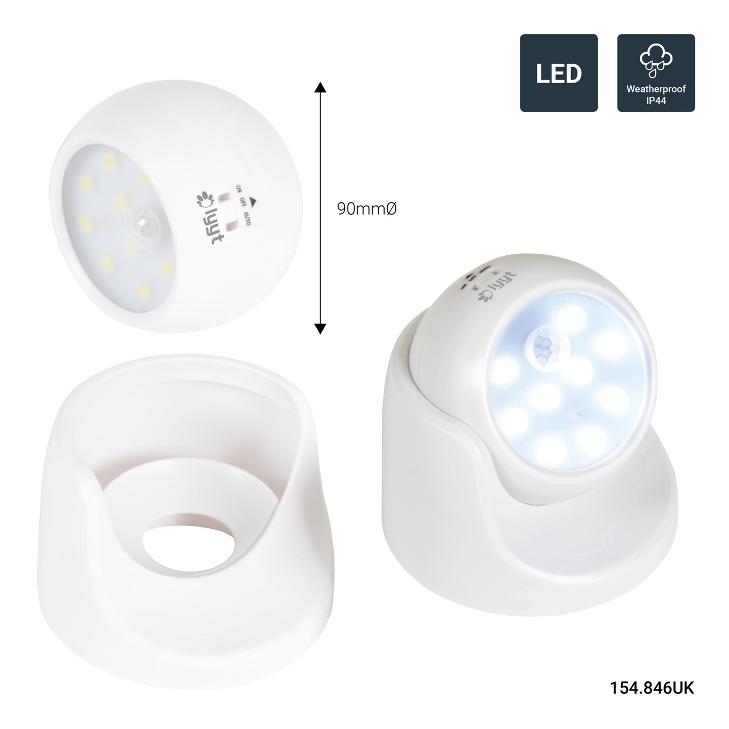 LYYT LED Motion Sensor Light White - view 12