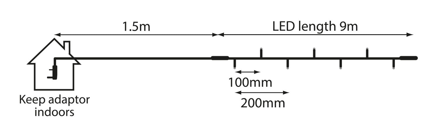 LYYT 90 LED Heavy Duty Static String Light - Warm White - view 2
