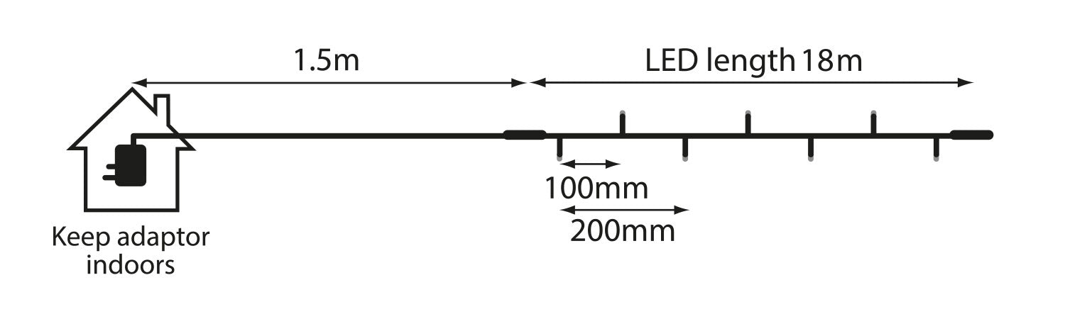 LYYT 180 LED Heavy Duty Static String Light - Warm White - view 7
