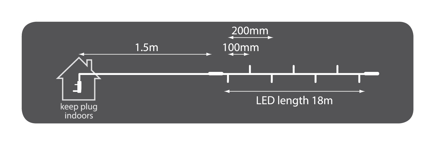 LYYT 180 LED Heavy Duty Static String Light - Multicolour RGBA - view 5