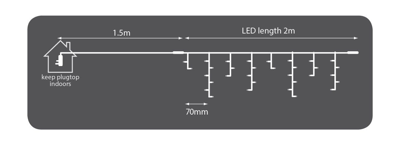LYYT 100 LED Connectable Icicle String Light WW - view 3