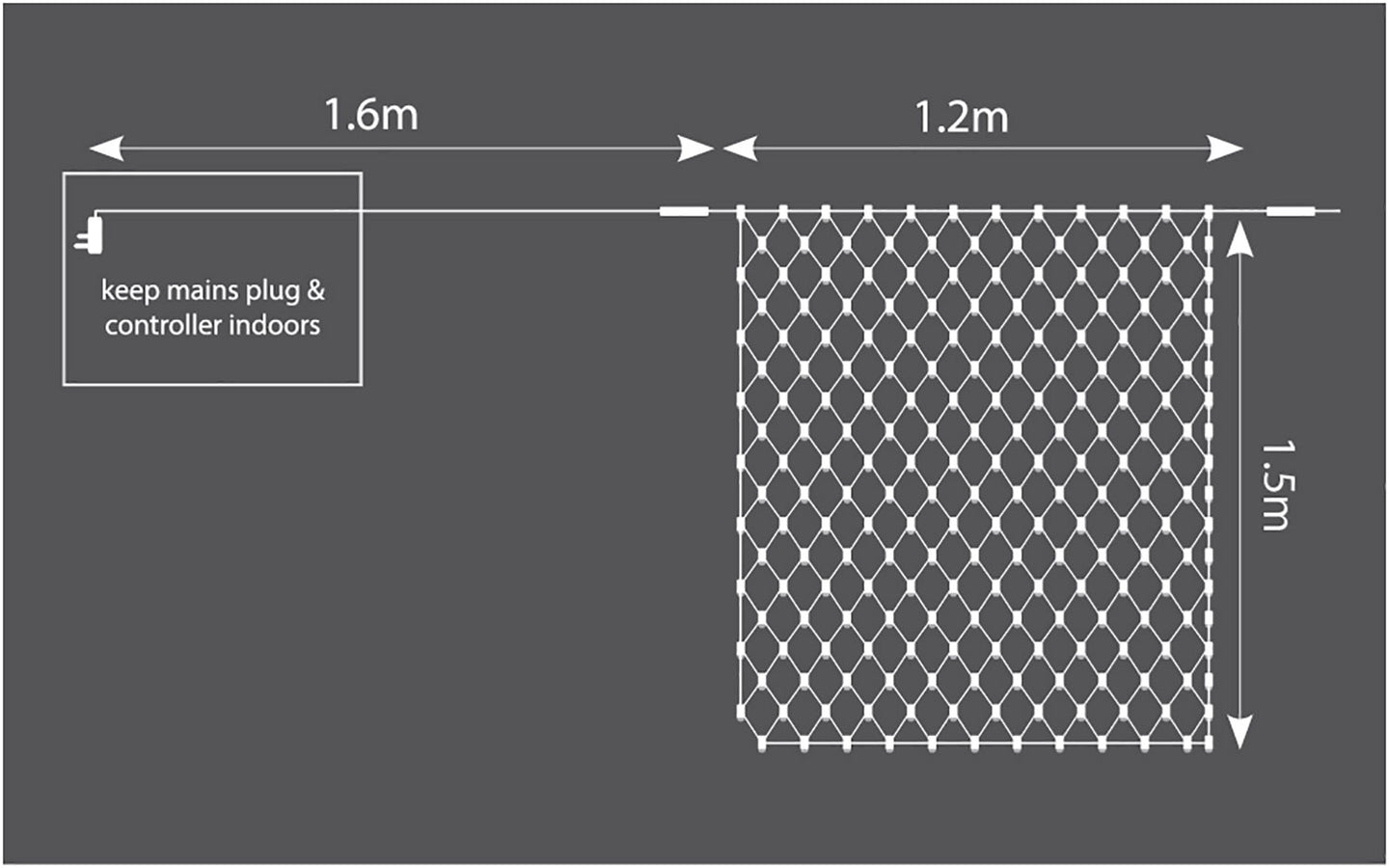 LYYT 144 LED Conn Net Light WW - view 4