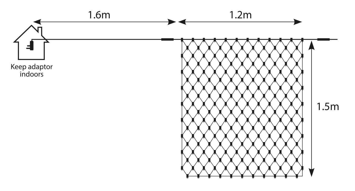 LYYT 144 LED Conn Net Light WW - view 5