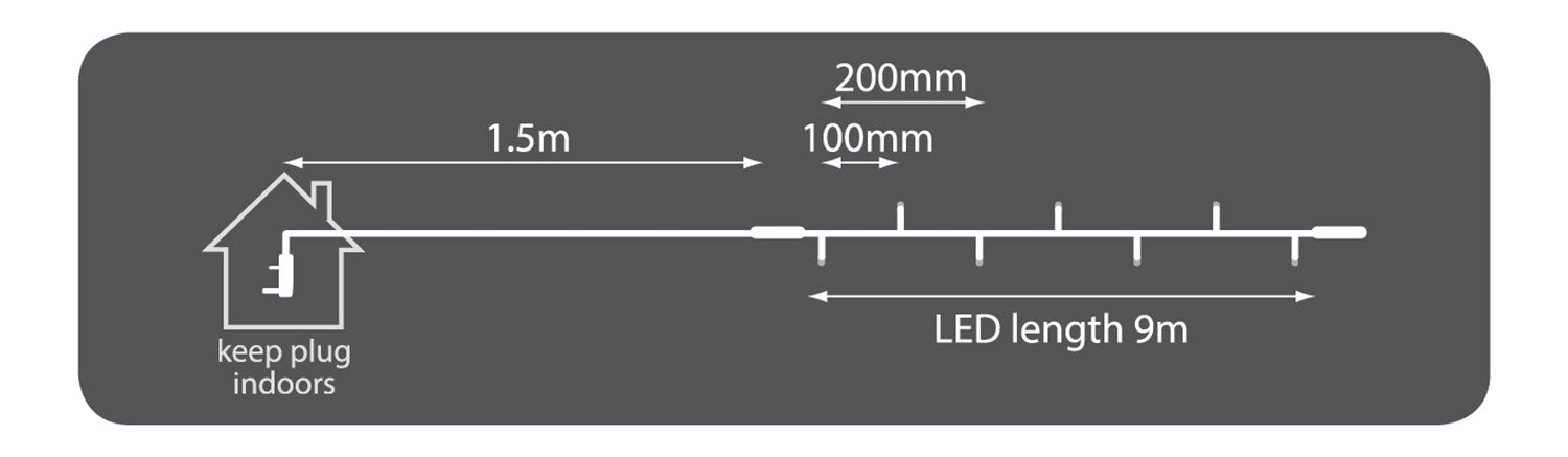 LYYT 90 LED Heavy Duty Static String Light - White - view 4