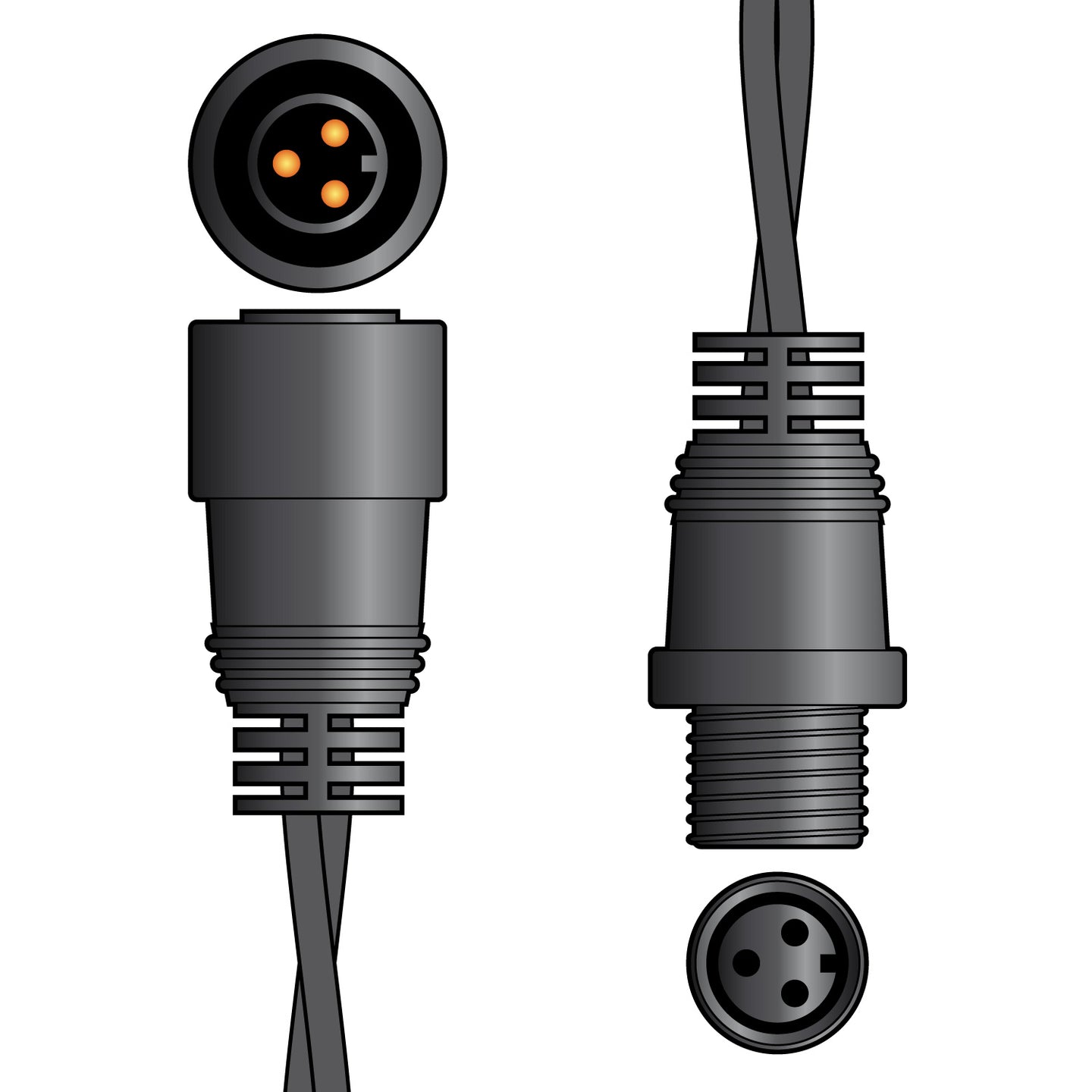 LYYT Heavy Duty String Light Extension Cable 5m - view 4