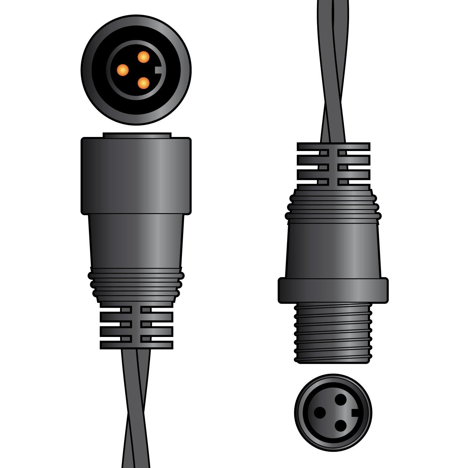 LYYT Heavy Duty String Light Extension Cable 5m - view 4
