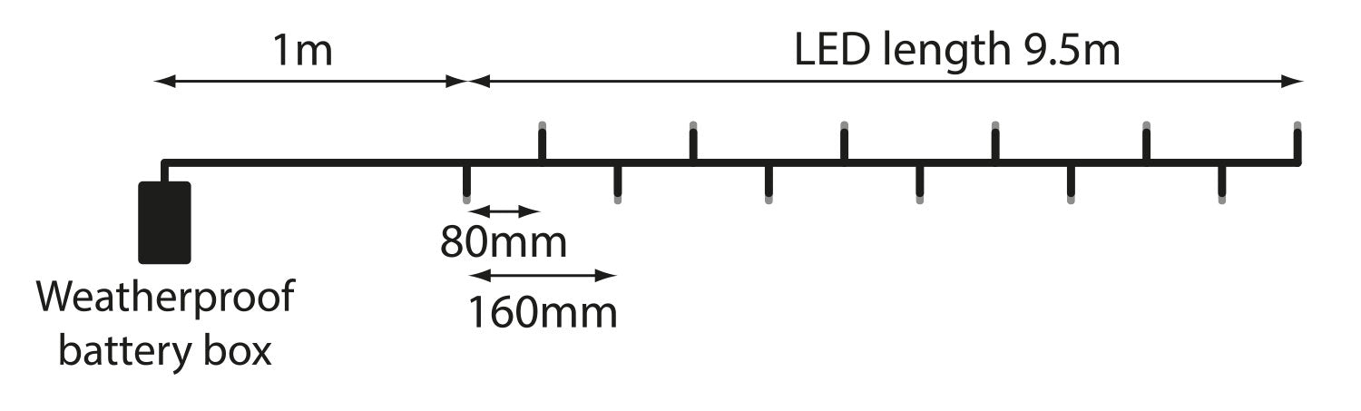 LYYT 120 LED Battery String Light Cool White - view 7