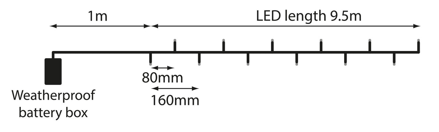 LYYT 120 LED Battery String Light Cool White - view 7