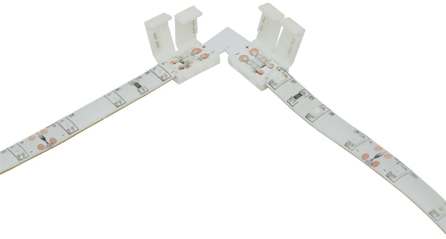 LYYT 8mm single colour LED tape L connector - pack of 5 - view 3