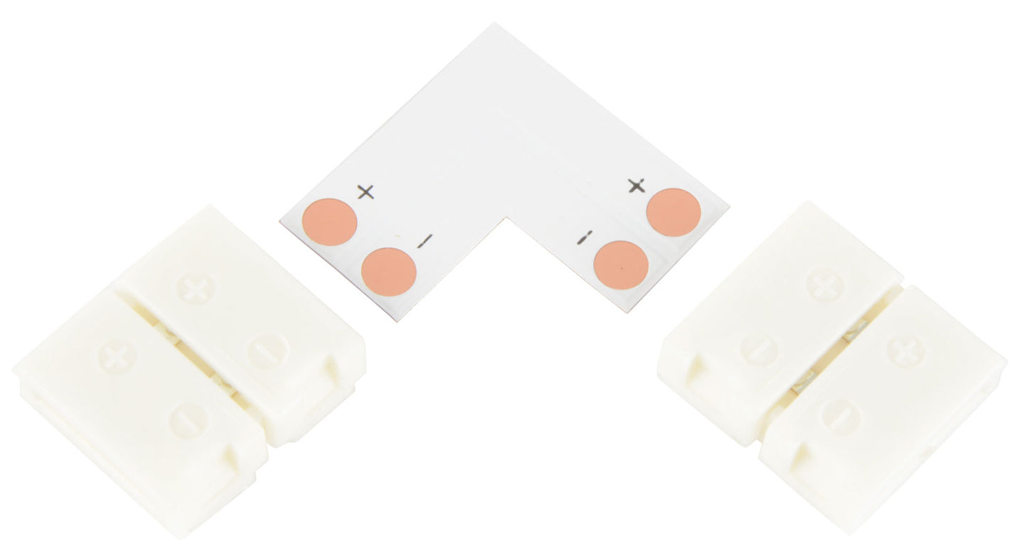 LYYT 10mm single colour LED tape L connector - pack of 5 - view 2