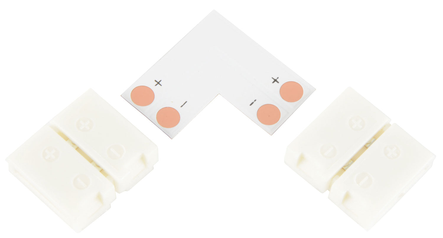 LYYT 10mm single colour LED tape L connector - pack of 5 - view 2