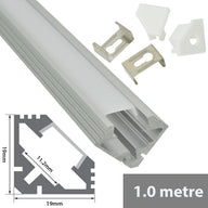 LYYT Aluminium LED Tape Profile 45° Angle 1m Translucent - view 3