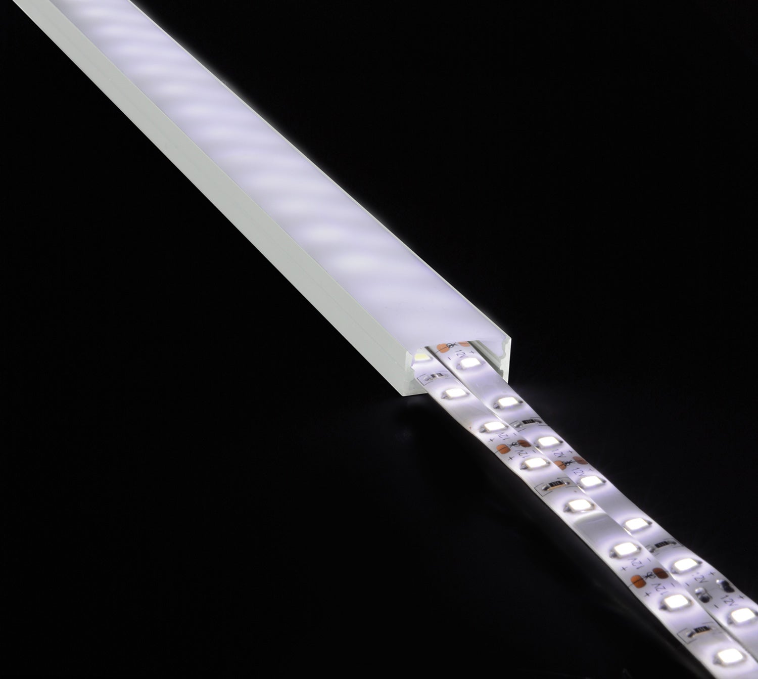 LYYT Aluminium LED Tape Profile Wide Crown 2m Frosted - view 3