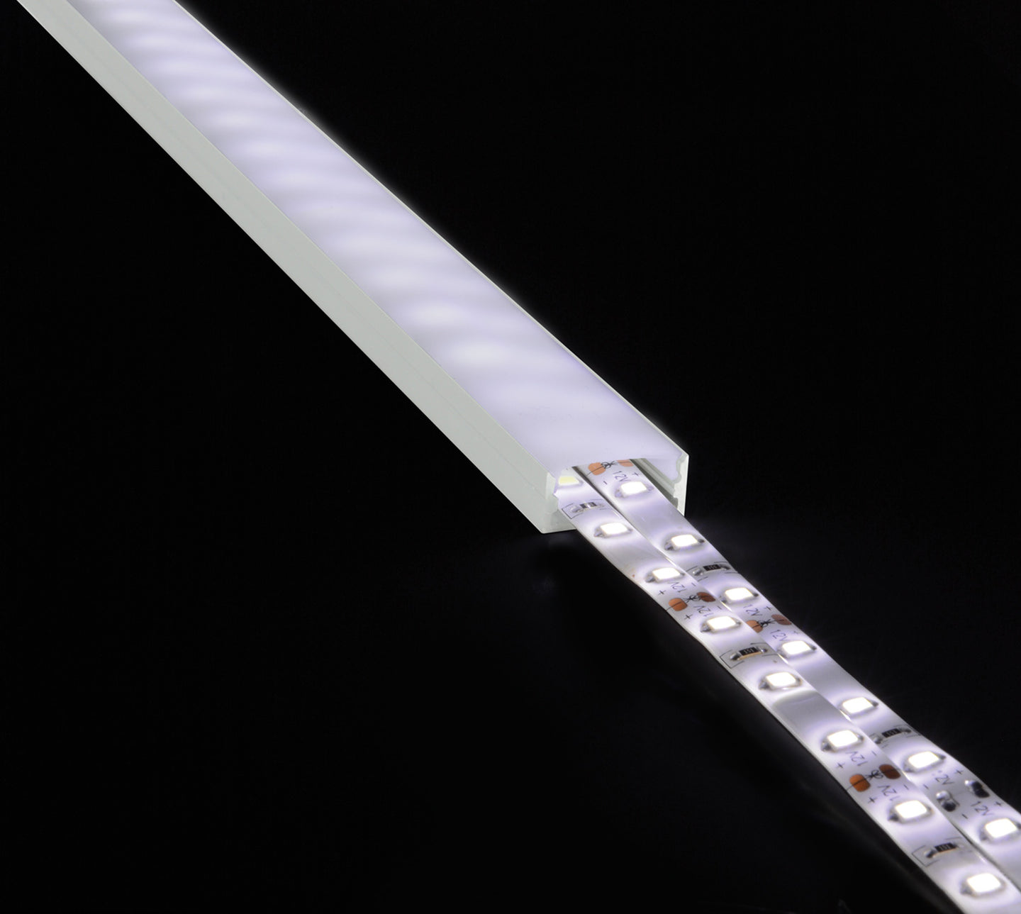 LYYT Aluminium LED Tape Profile Wide Crown 2m Frosted - view 3