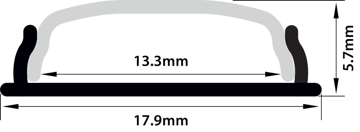 LYYT Aluminium LED Tape Profile Bendable >100mmØ 1m
