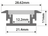 LYYT Aluminium LED Tape Profile Waterproof Recess 2m