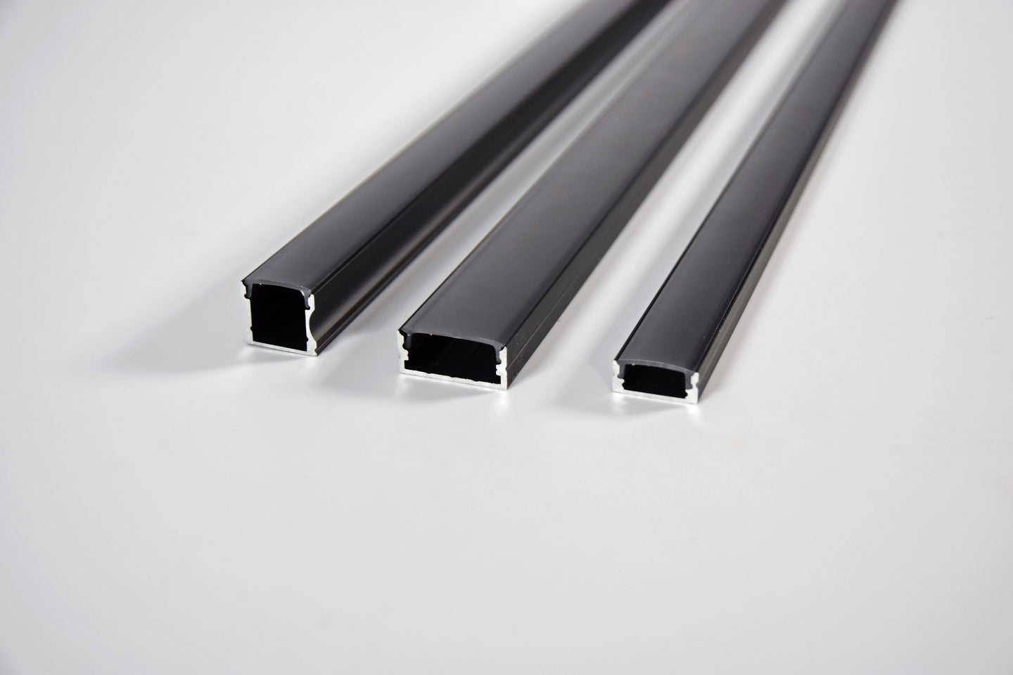LYYT Aluminium LED Tape Profile Short Crown 1m Black - view 10