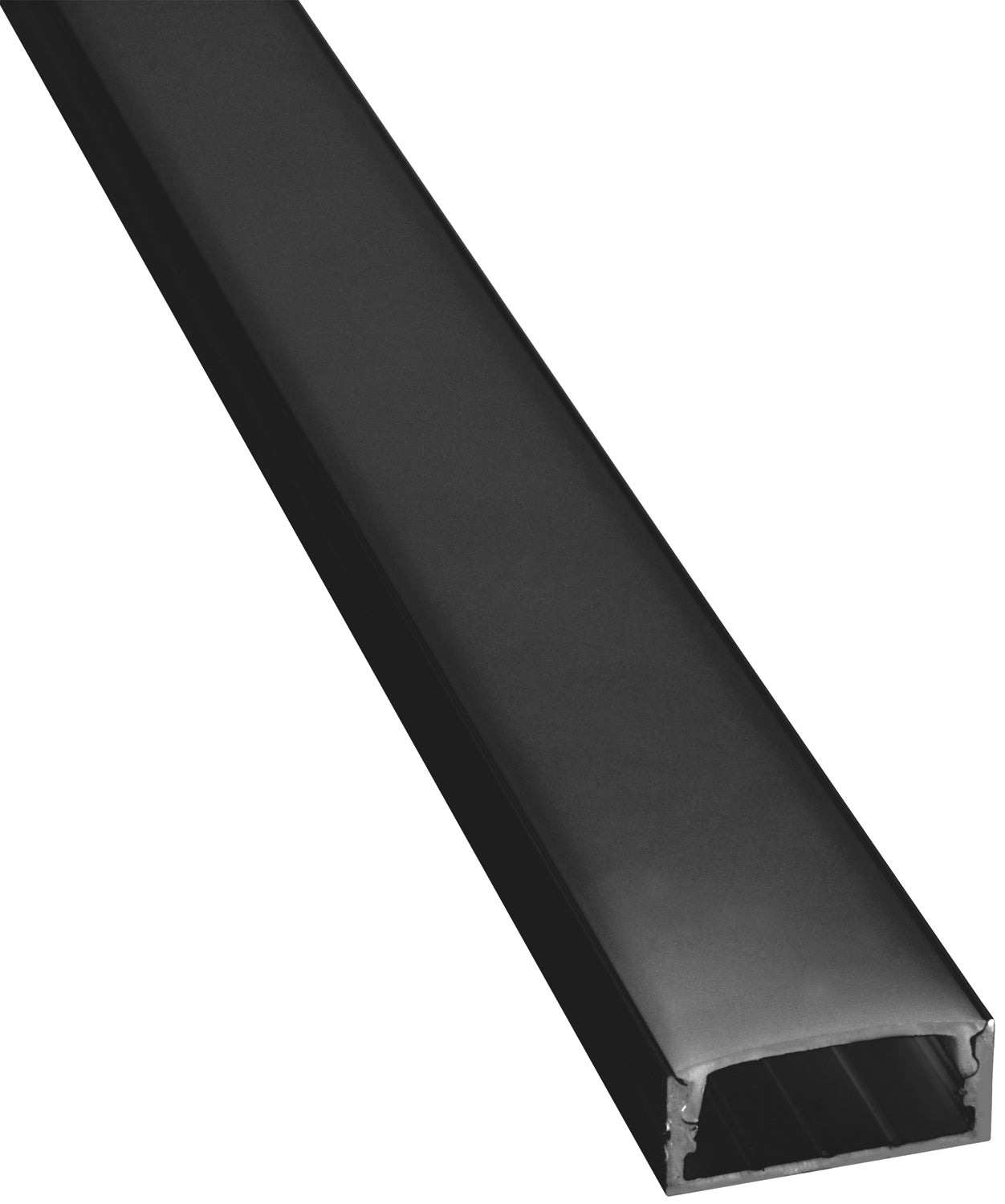 LYYT Aluminium LED Tape Profile Wide Crown 1m Black - view 3