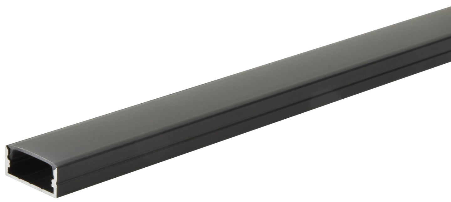 LYYT Aluminium LED Tape Profile Wide Crown 1m Black - view 5