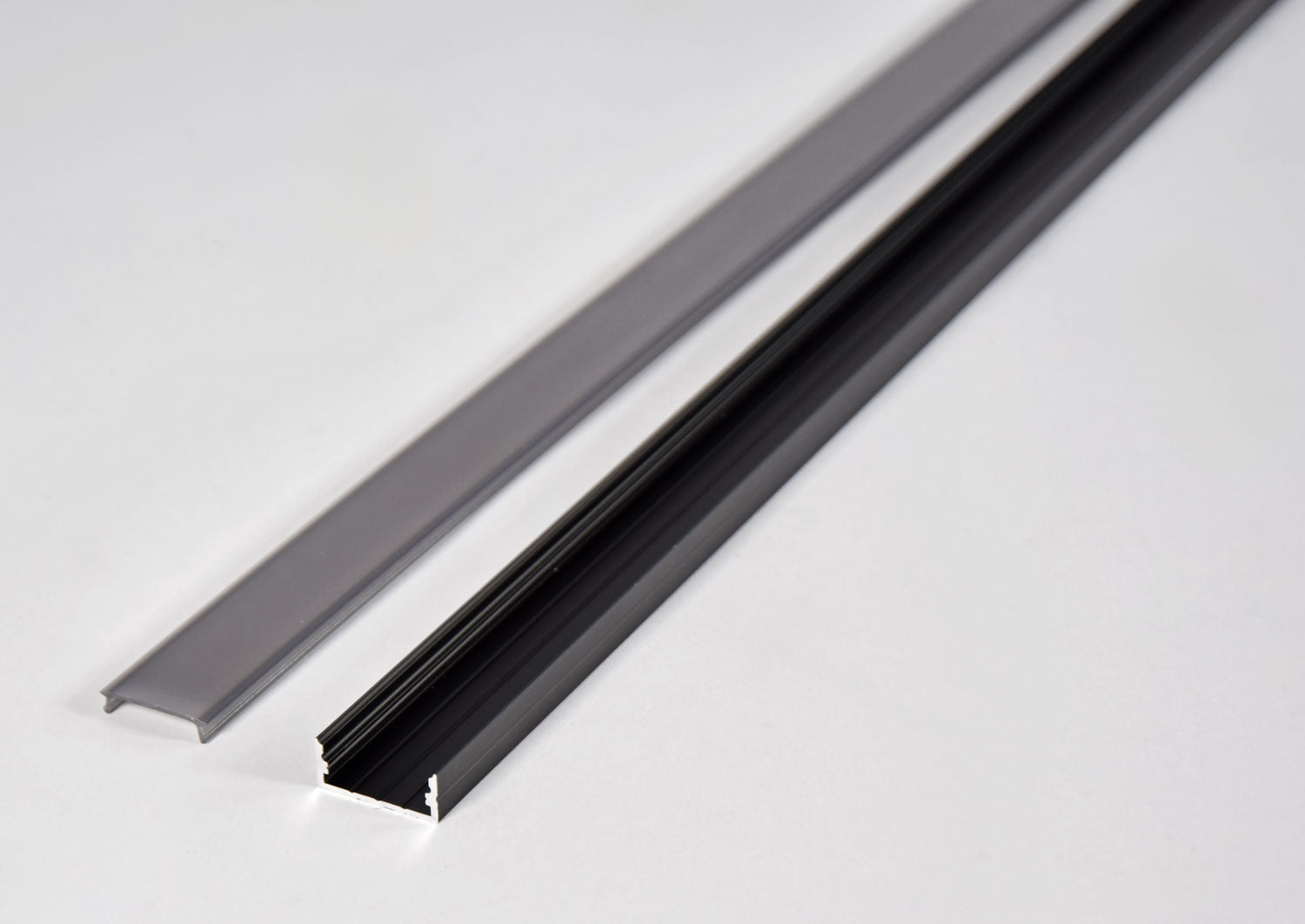 LYYT Aluminium LED Tape Profile Wide Crown 1m Black - view 12