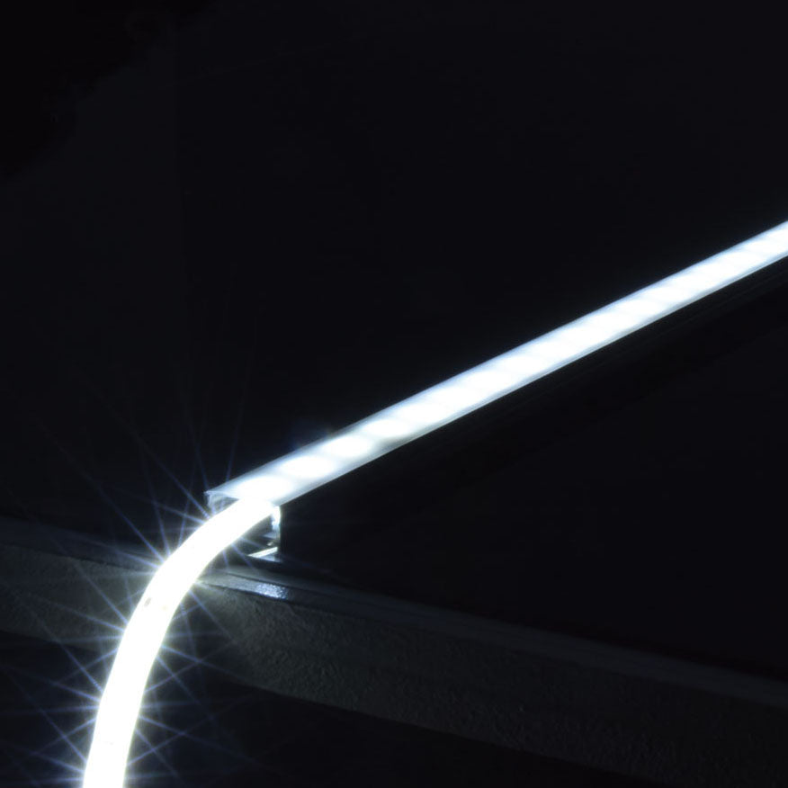 LYYT Aluminium LED Tape Profile Wide Crown 2m Black - view 9