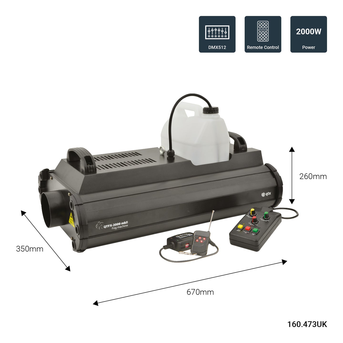 QTX QTFX-2000 mkII High Power Fog Machine 2000W - view 7
