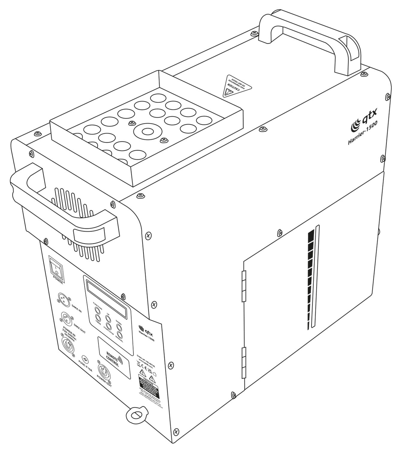 QTX 1500W Vertical/Horizontal LED Smoke Jet Machine - view 11