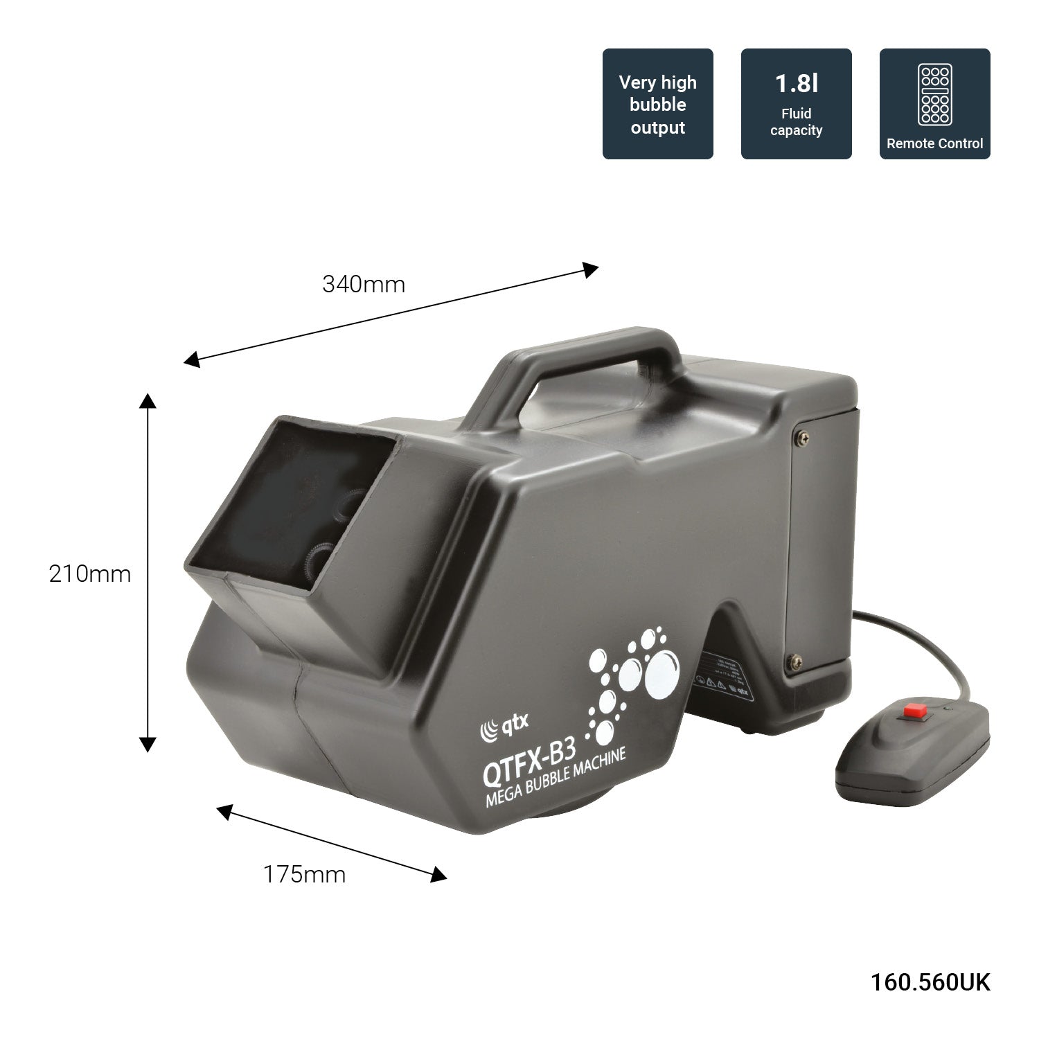 QTX QTFX-B3 Bubble machine - view 2