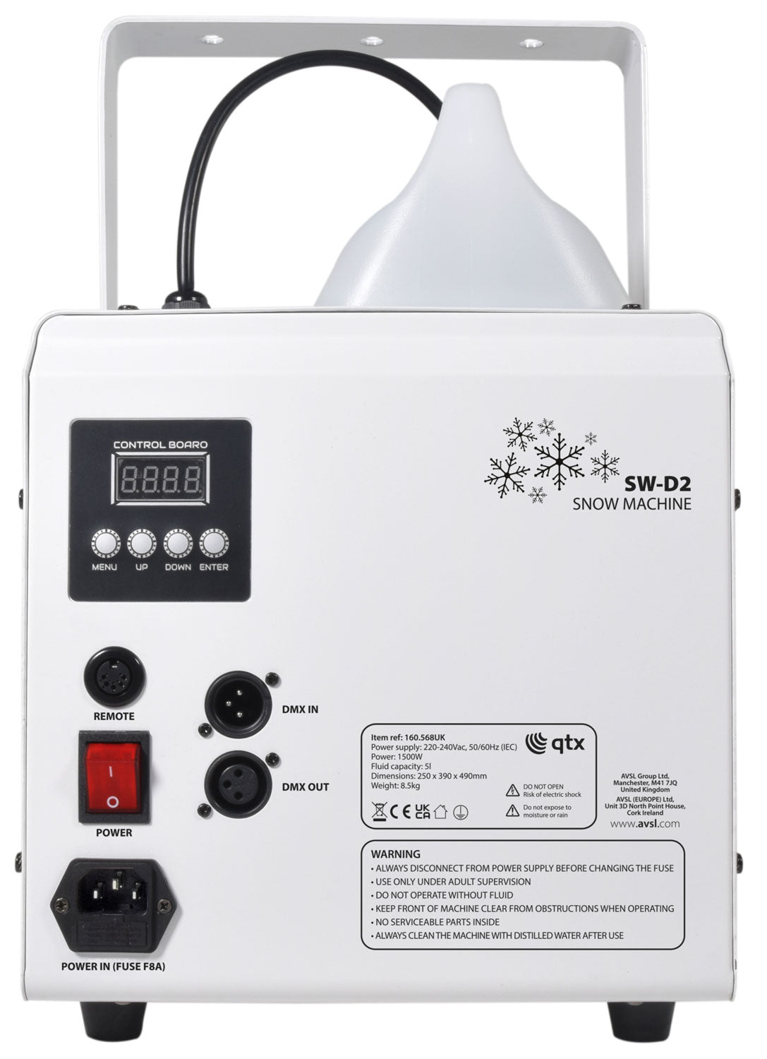 QTX 1500W Digital Snow Machine - view 5