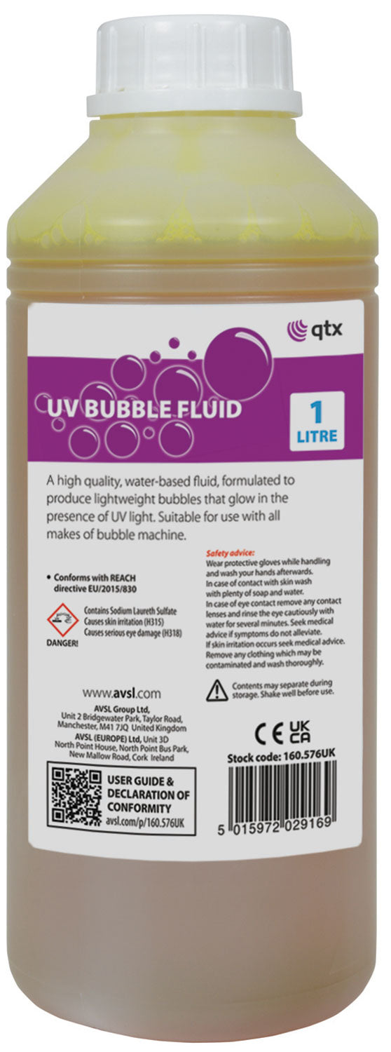 QTX UV Bubble Fluid, 1 litre