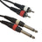 Accu Cable AC-2R-2J6M/3 2x RCA m to 2x 63 jack mon - Main View