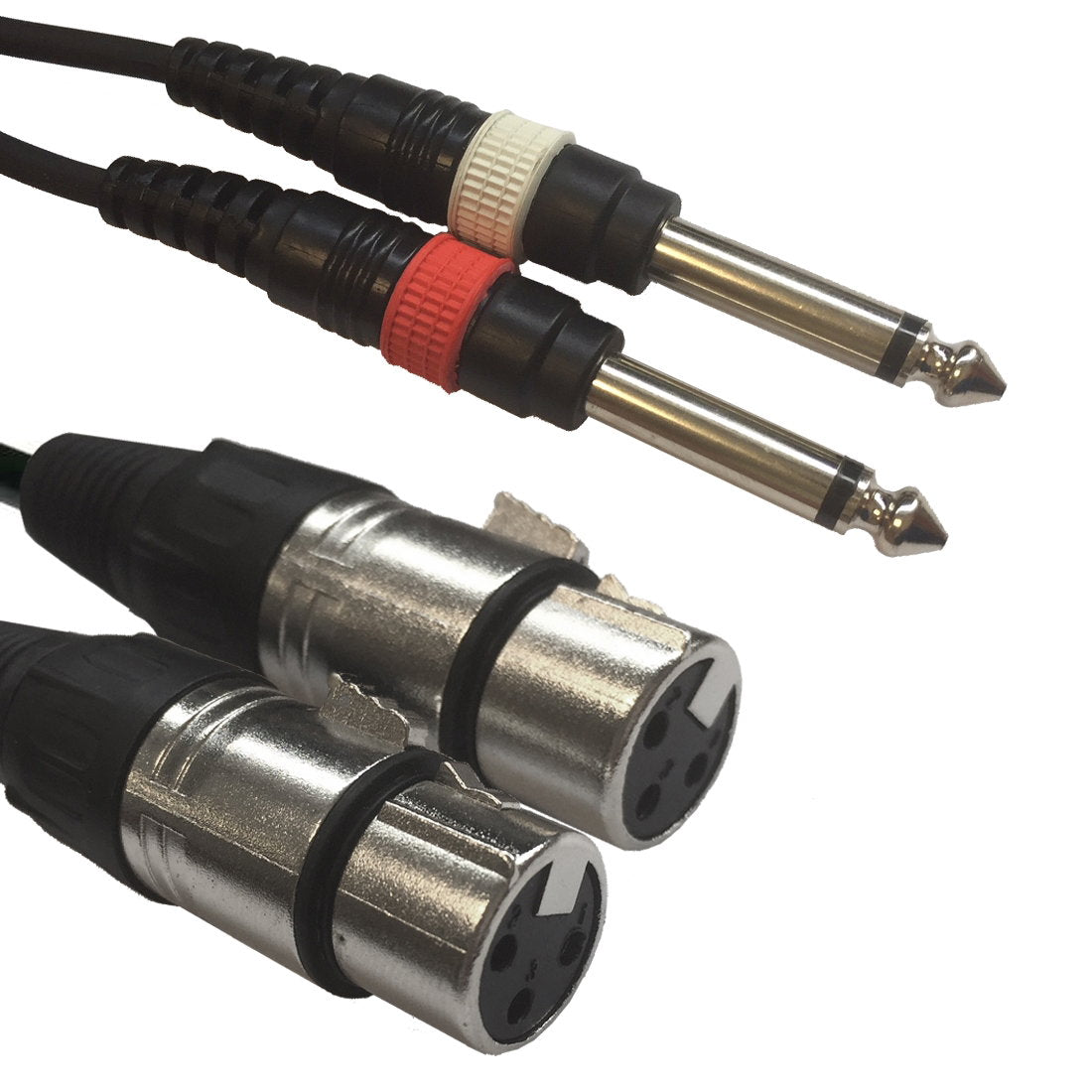 Accu Cable AC-2XF-2J6M/3 2xXLR female/2xjack male3m - Alternate View 1