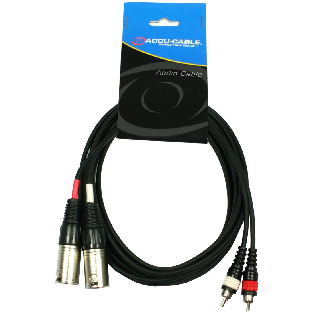 Accu Cable AC-2XM-2RM/3 2x XLR male to 2x RCA cinch - Alternate View 1