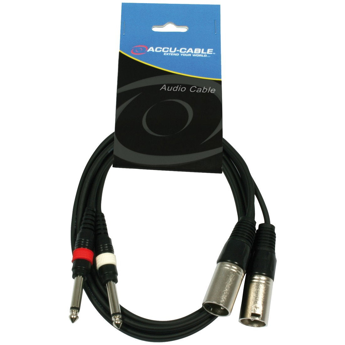 Accu Cable AC-2XM-2J6M/3 2x XLR male to 2x 63 Jack - Alternate View 1